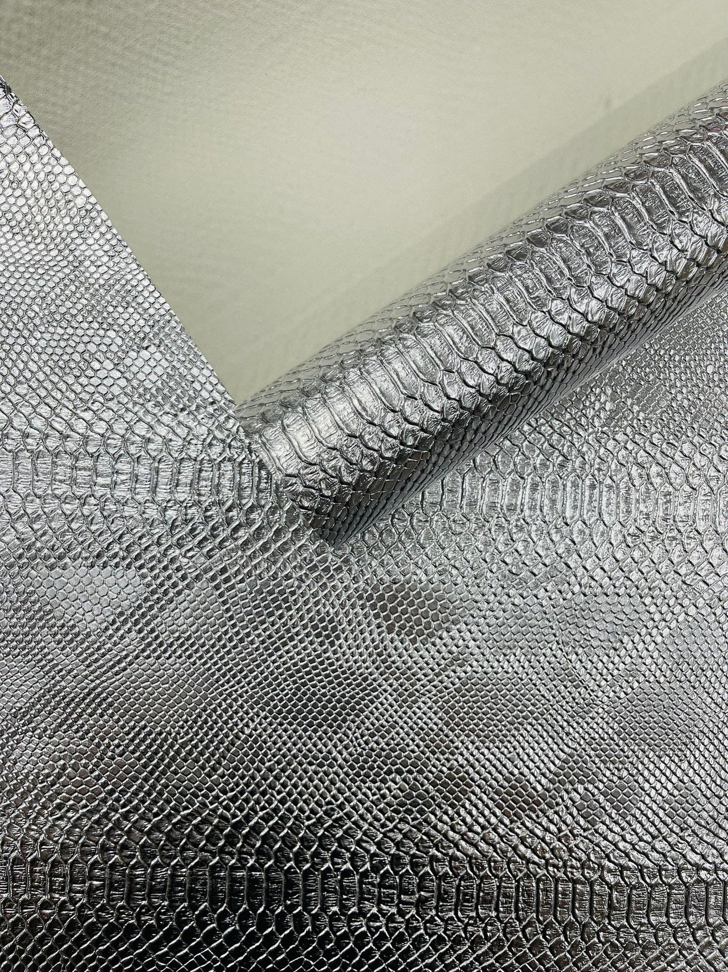 Viper Snake Skin Texture Faux Leather Fabric| 54" Wide| Upholstery| Sold By The Yard - New Creations Fabric & Foam Inc