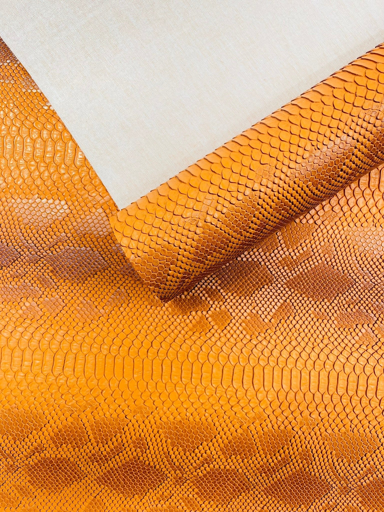 Viper Snake Skin Texture Faux Leather Fabric| 54" Wide| Upholstery| Sold By The Yard - New Creations Fabric & Foam Inc