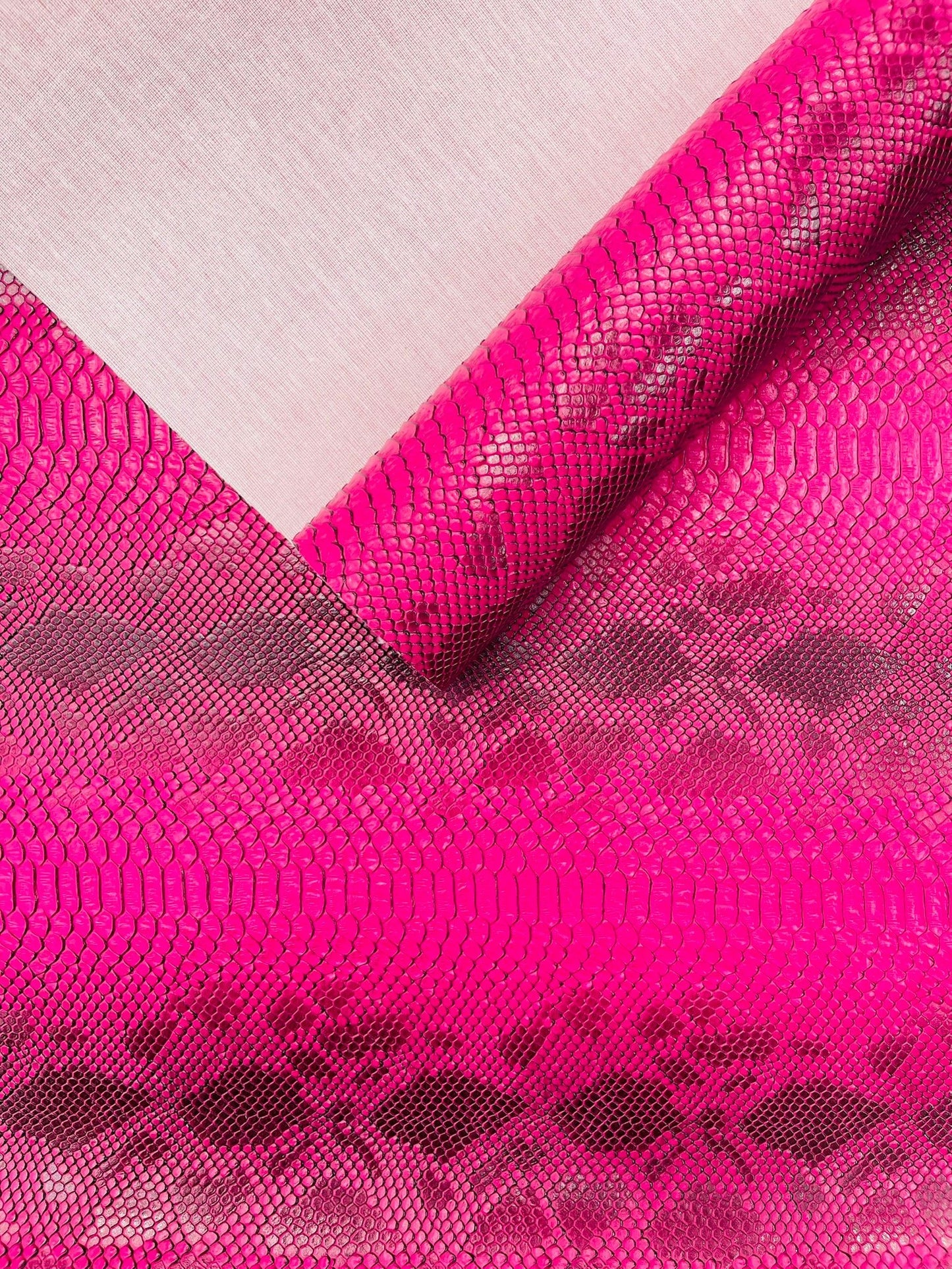 Viper Snake Skin Texture Faux Leather Fabric| 54" Wide| Upholstery| Sold By The Yard - New Creations Fabric & Foam Inc