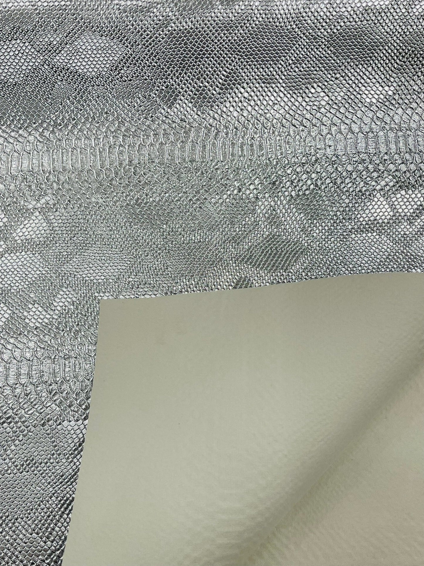 Viper Snake Skin Texture Faux Leather Fabric| 54" Wide| Upholstery| Sold By The Yard - New Creations Fabric & Foam Inc