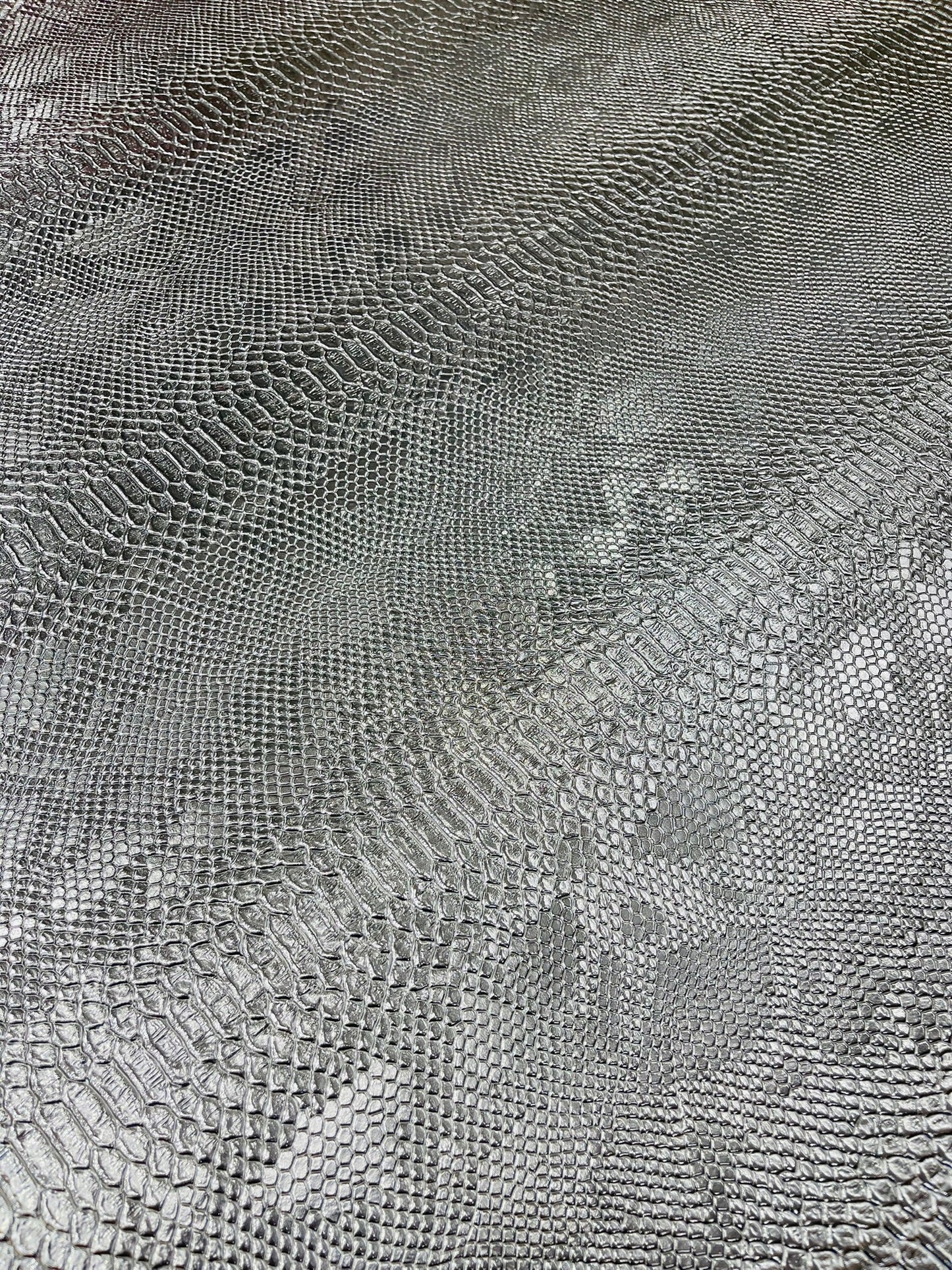 Viper Snake Skin Texture Faux Leather Fabric| 54" Wide| Upholstery| Sold By The Yard - New Creations Fabric & Foam Inc