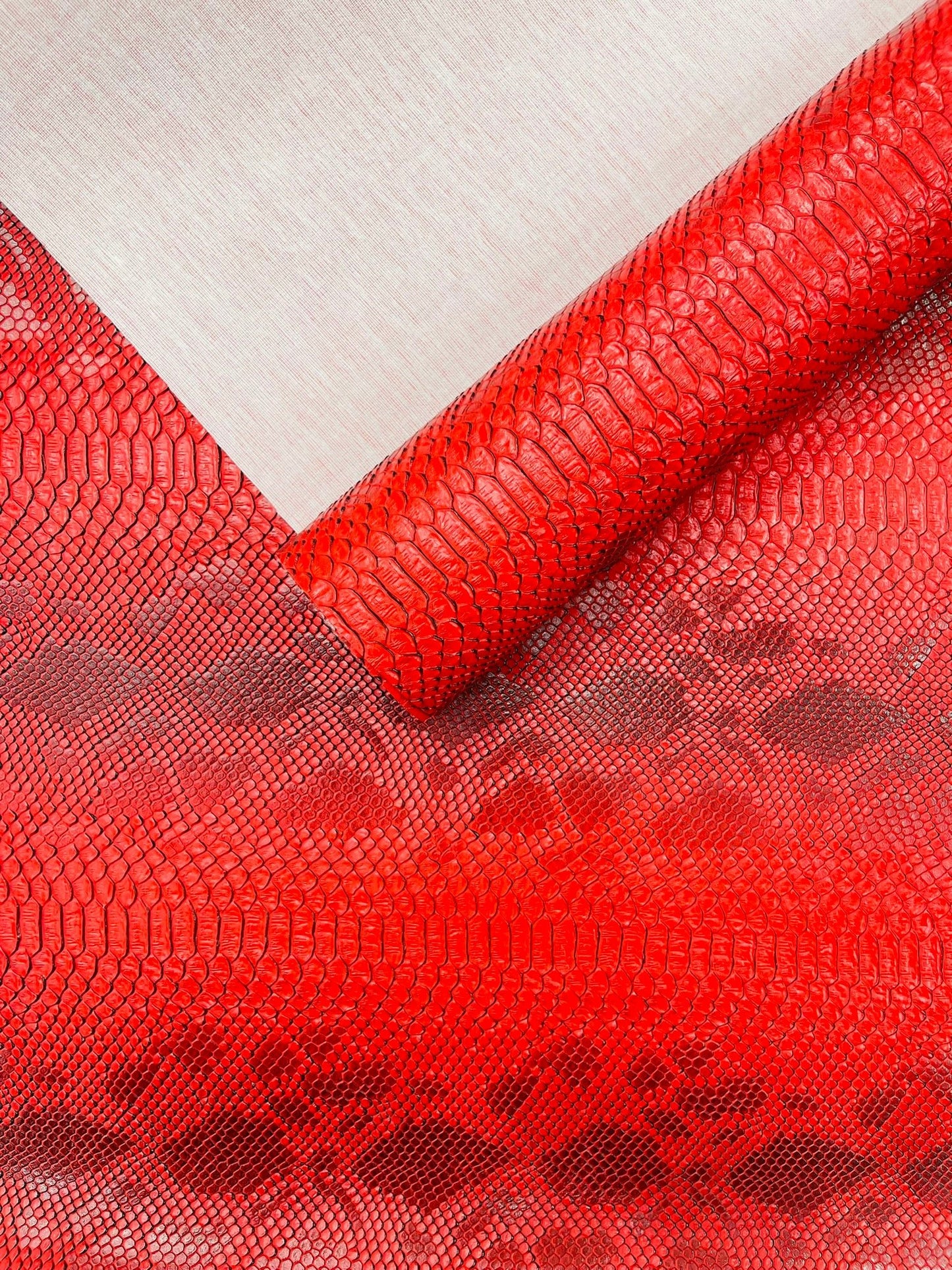 Viper Snake Skin Texture Faux Leather Fabric| 54" Wide| Upholstery| Sold By The Yard - New Creations Fabric & Foam Inc