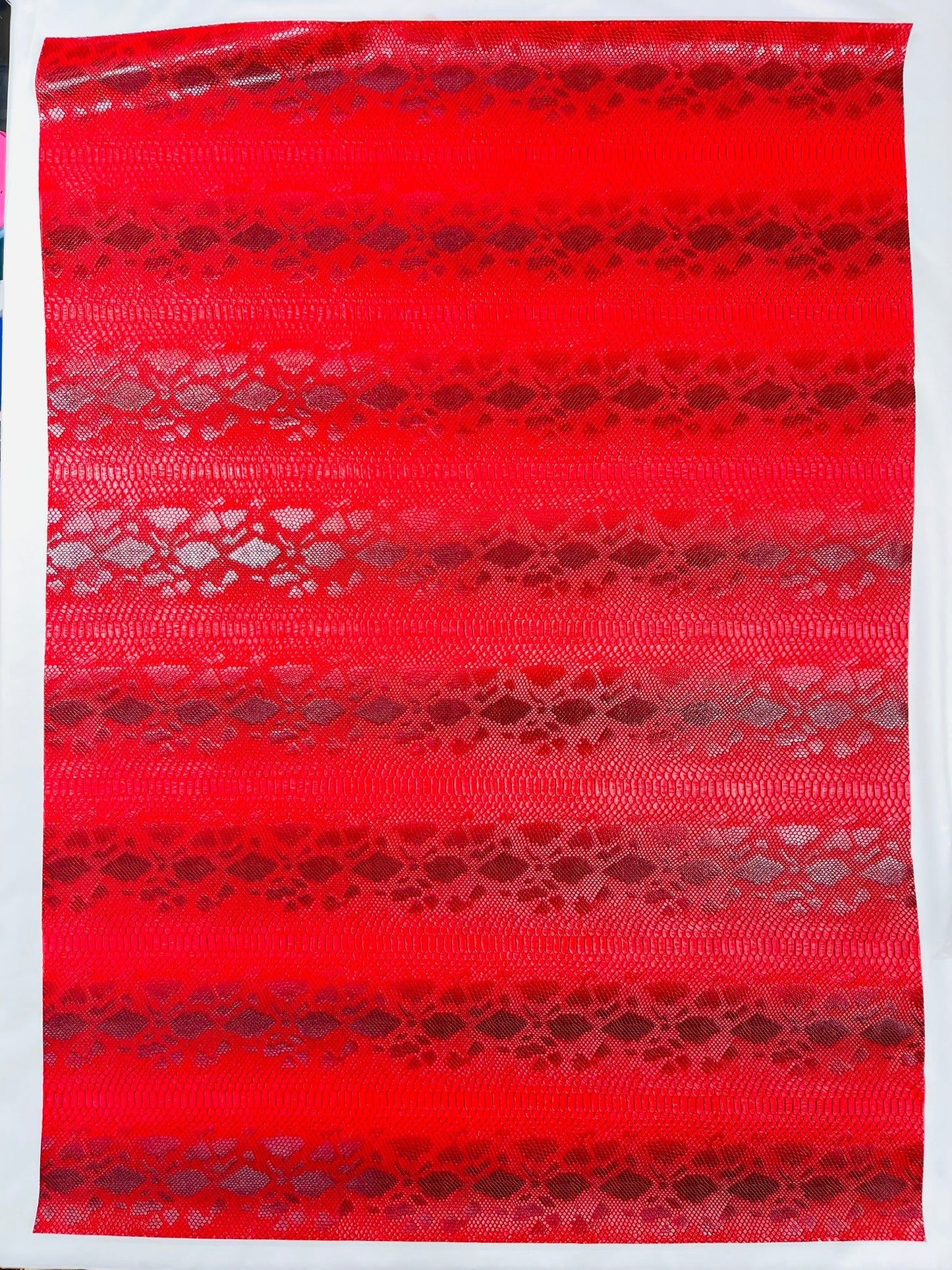 Viper Snake Skin Texture Faux Leather Fabric| 54" Wide| Upholstery| Sold By The Yard - New Creations Fabric & Foam Inc