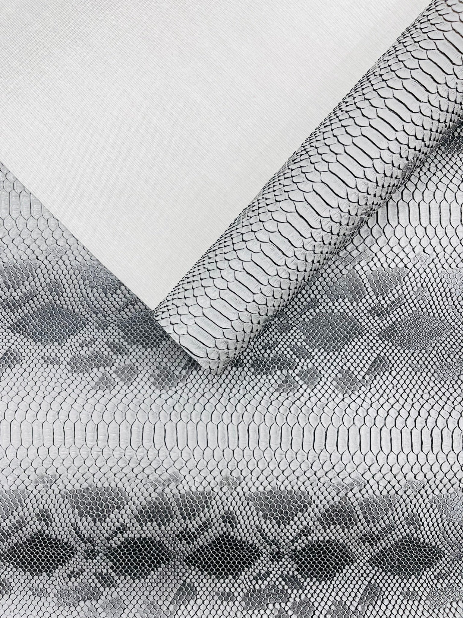 Viper Snake Skin Texture Faux Leather Fabric| 54" Wide| Upholstery| Sold By The Yard - New Creations Fabric & Foam Inc