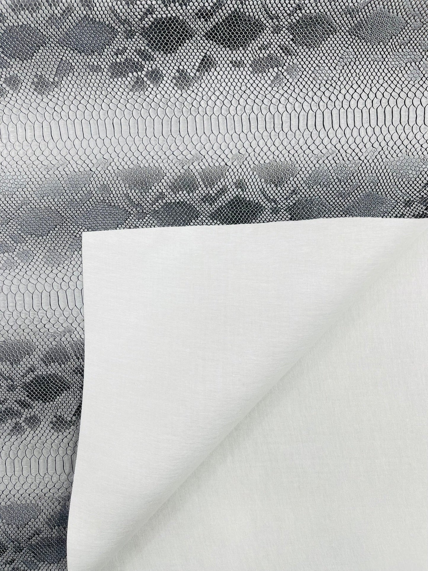Viper Snake Skin Texture Faux Leather Fabric| 54" Wide| Upholstery| Sold By The Yard - New Creations Fabric & Foam Inc
