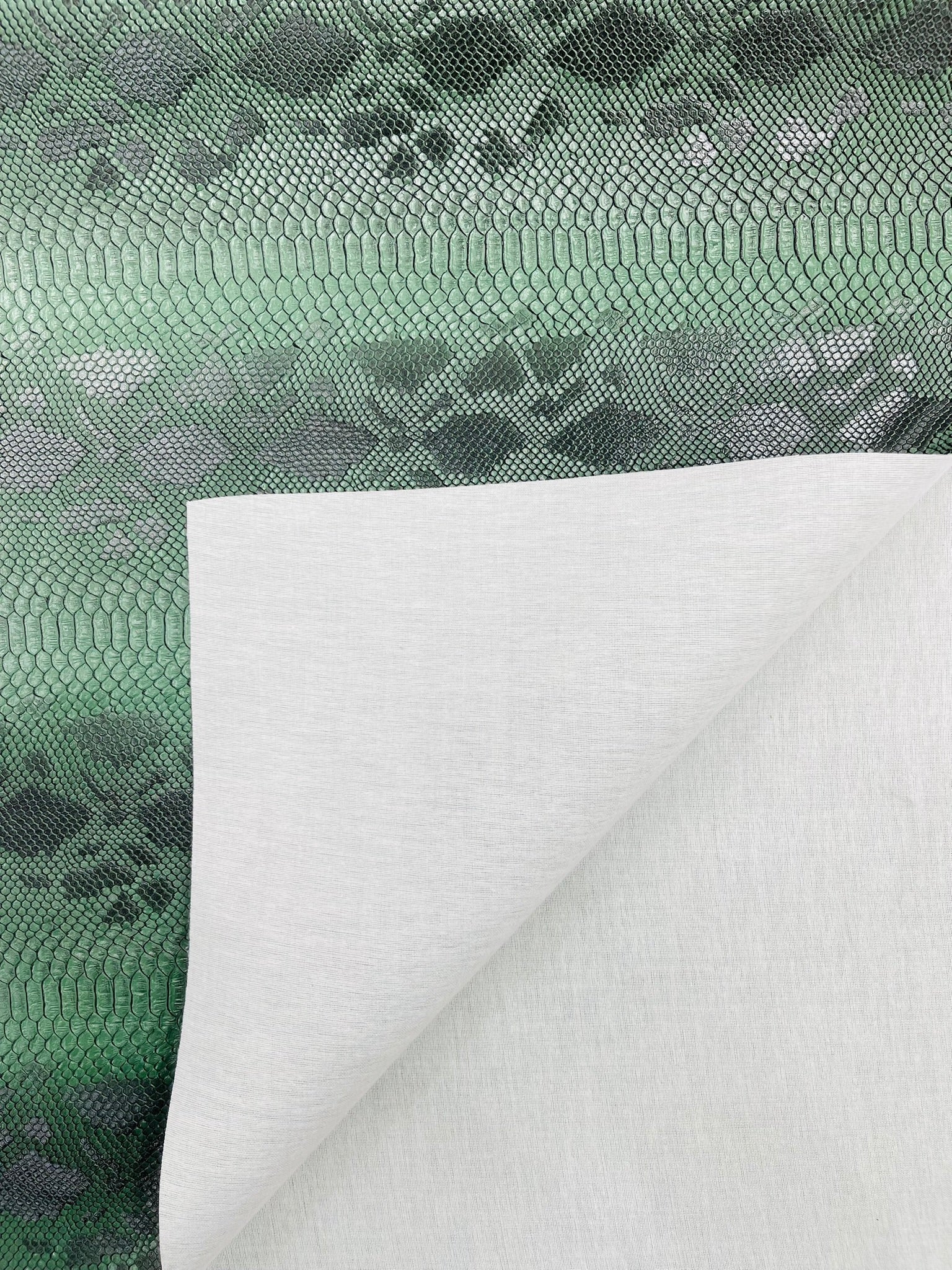 Viper Snake Skin Texture Faux Leather Fabric| 54" Wide| Upholstery| Sold By The Yard - New Creations Fabric & Foam Inc