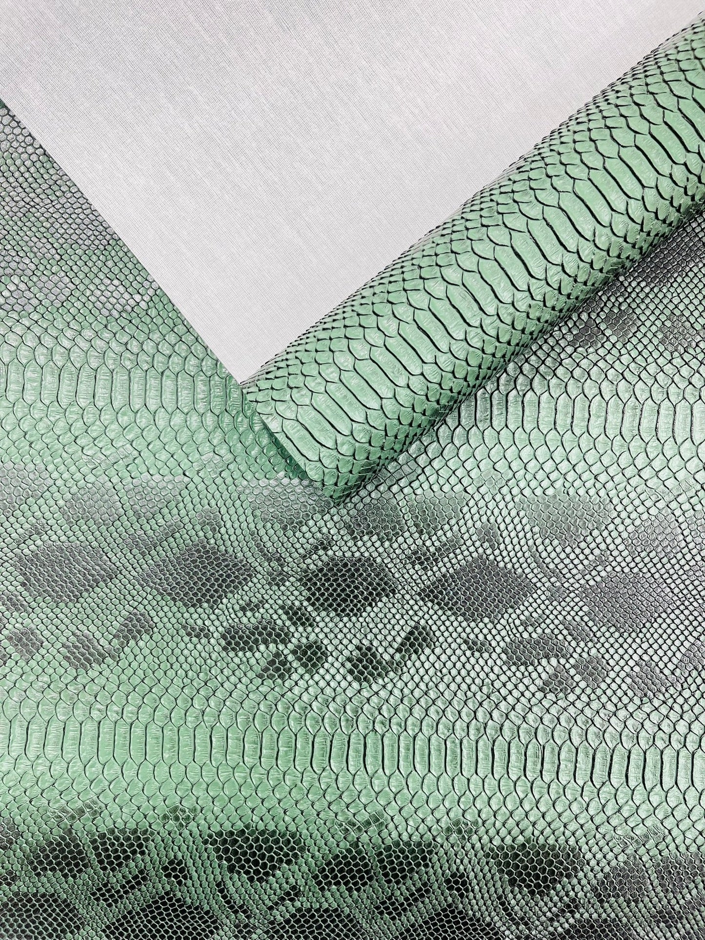 Viper Snake Skin Texture Faux Leather Fabric| 54" Wide| Upholstery| Sold By The Yard - New Creations Fabric & Foam Inc