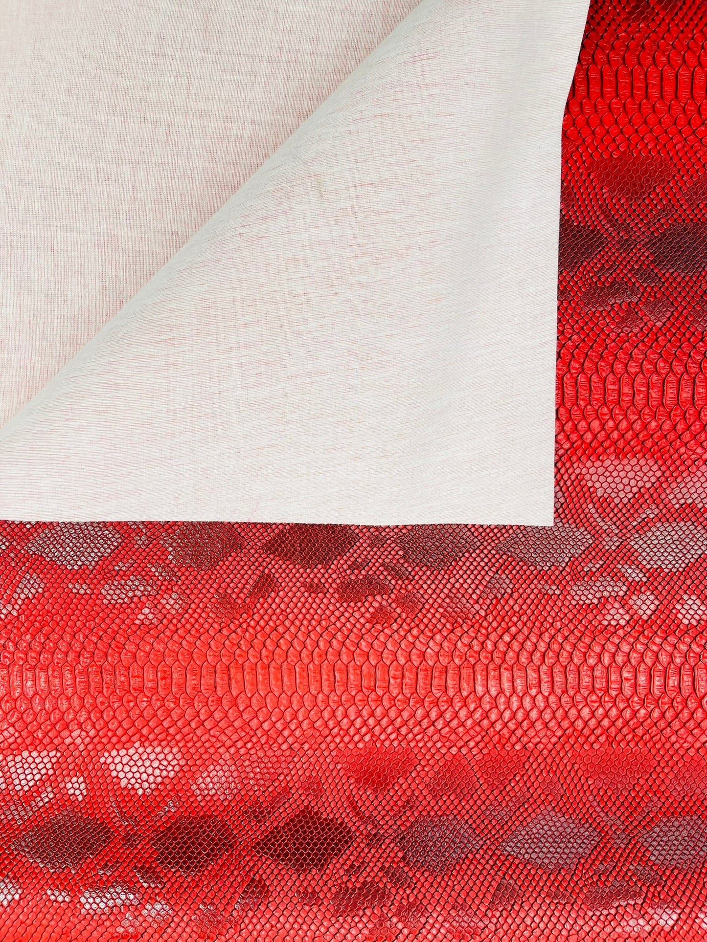 Viper Snake Skin Texture Faux Leather Fabric| 54" Wide| Upholstery| Sold By The Yard - New Creations Fabric & Foam Inc