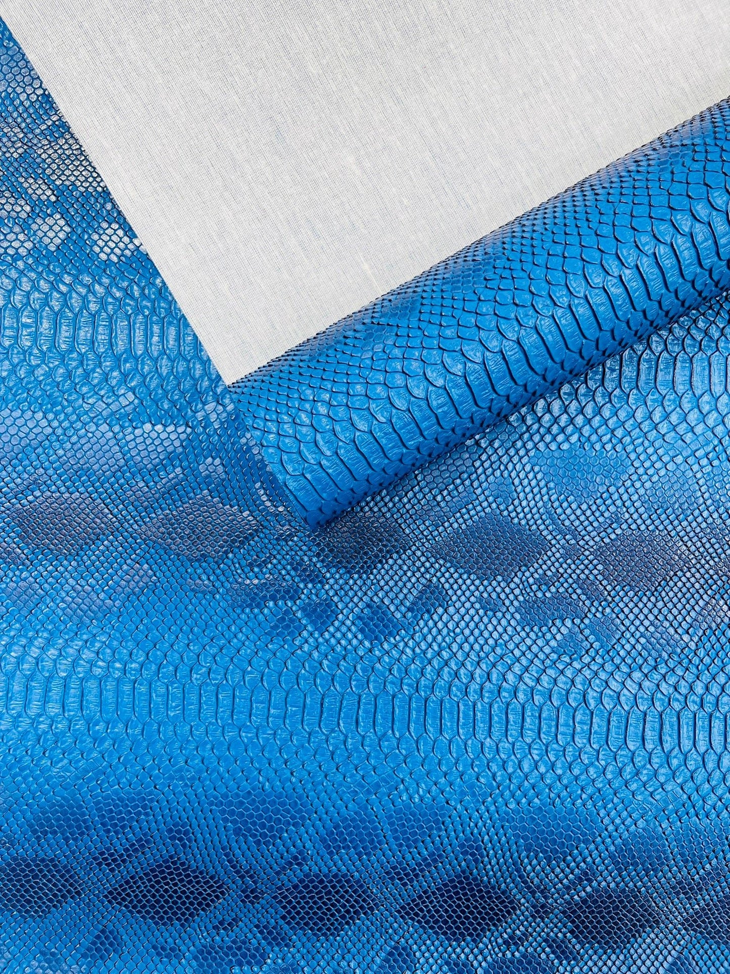 Viper Snake Skin Texture Faux Leather Fabric| 54" Wide| Upholstery| Sold By The Yard - New Creations Fabric & Foam Inc