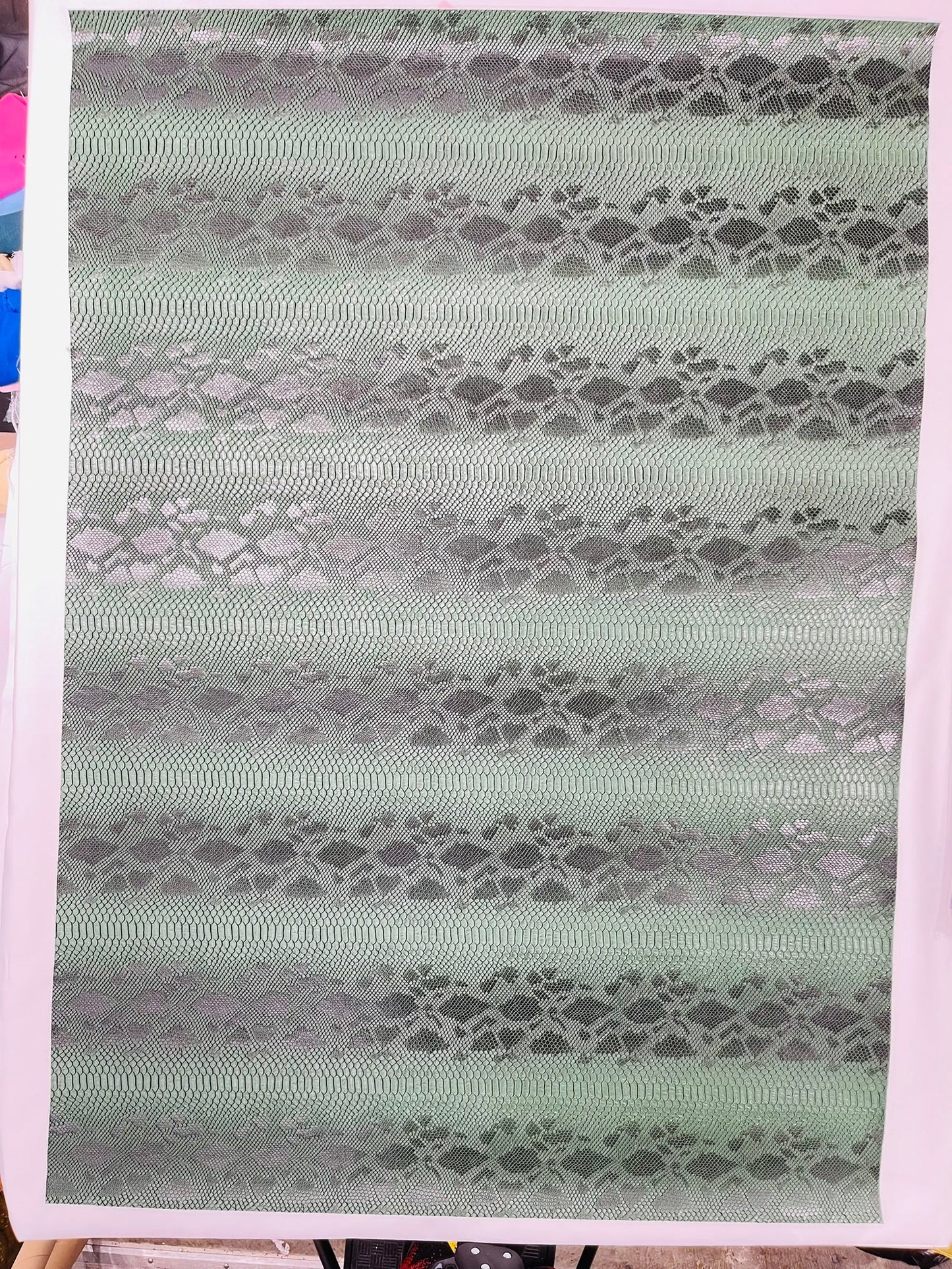 Viper Snake Skin Texture Faux Leather Fabric| 54" Wide| Upholstery| Sold By The Yard - New Creations Fabric & Foam Inc