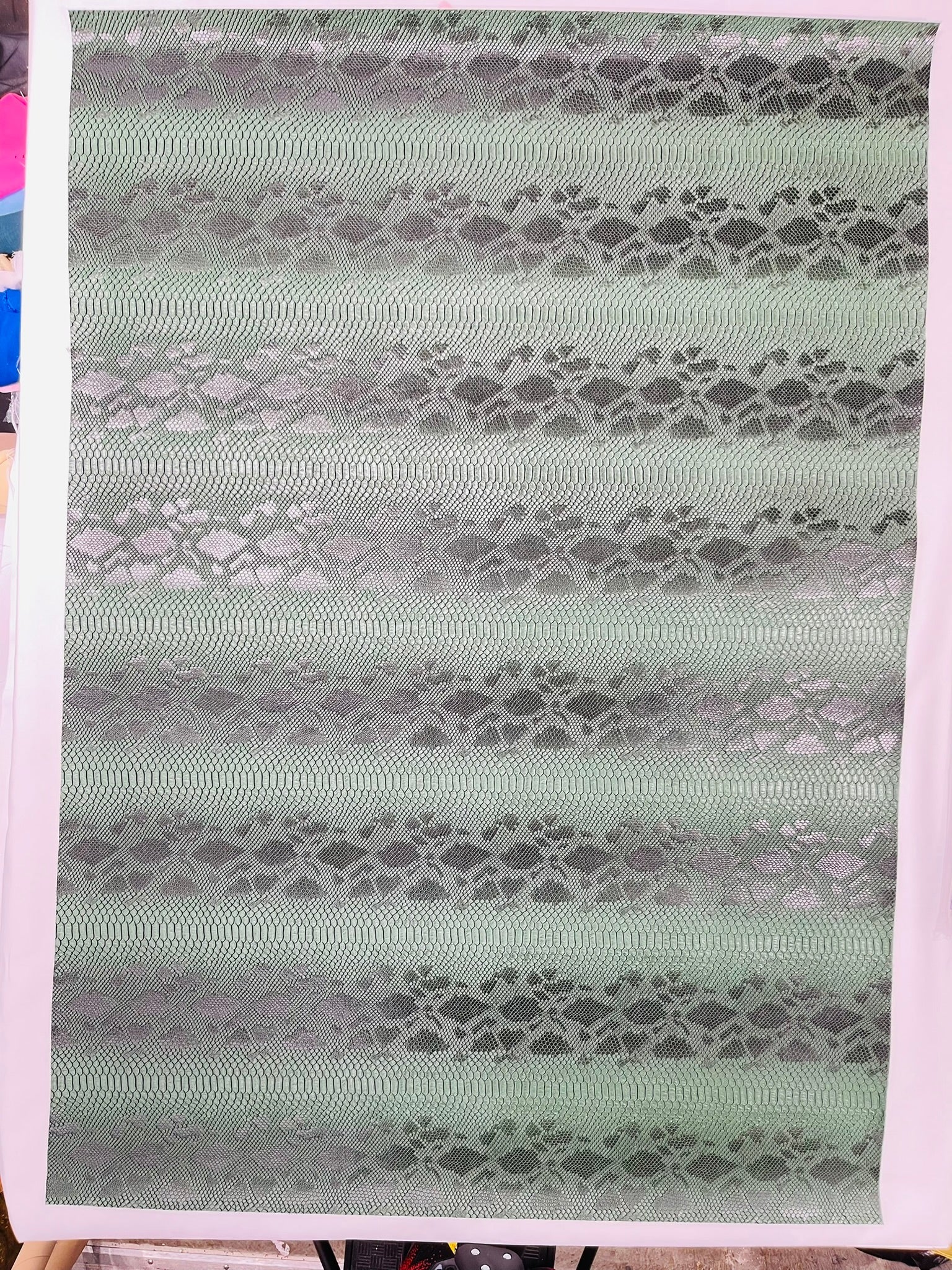 Viper Snake Skin Texture Faux Leather Fabric| 54" Wide| Upholstery| Sold By The Yard - New Creations Fabric & Foam Inc