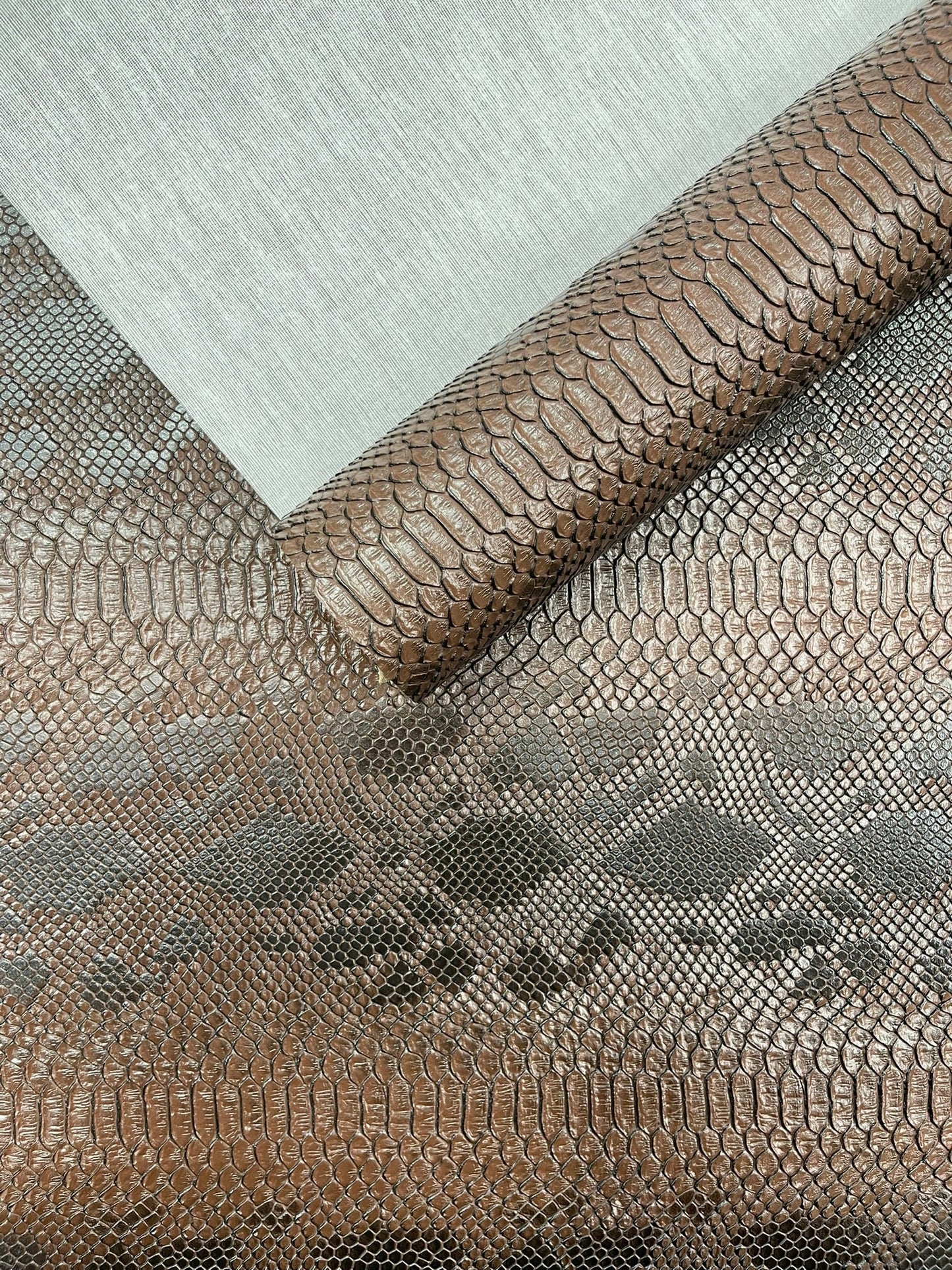 Viper Snake Skin Texture Faux Leather Fabric| 54" Wide| Upholstery| Sold By The Yard - New Creations Fabric & Foam Inc