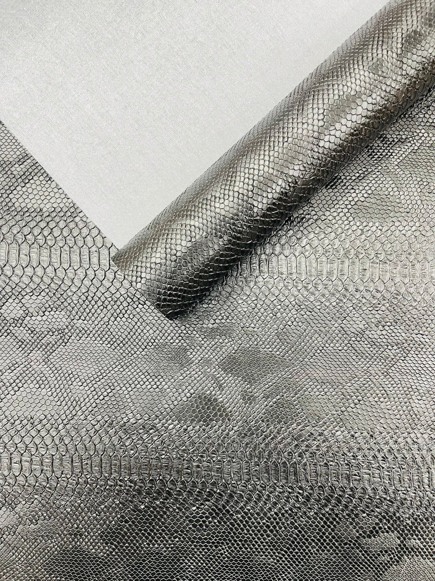 Viper Snake Skin Texture Faux Leather Fabric| 54" Wide| Upholstery| Sold By The Yard - New Creations Fabric & Foam Inc