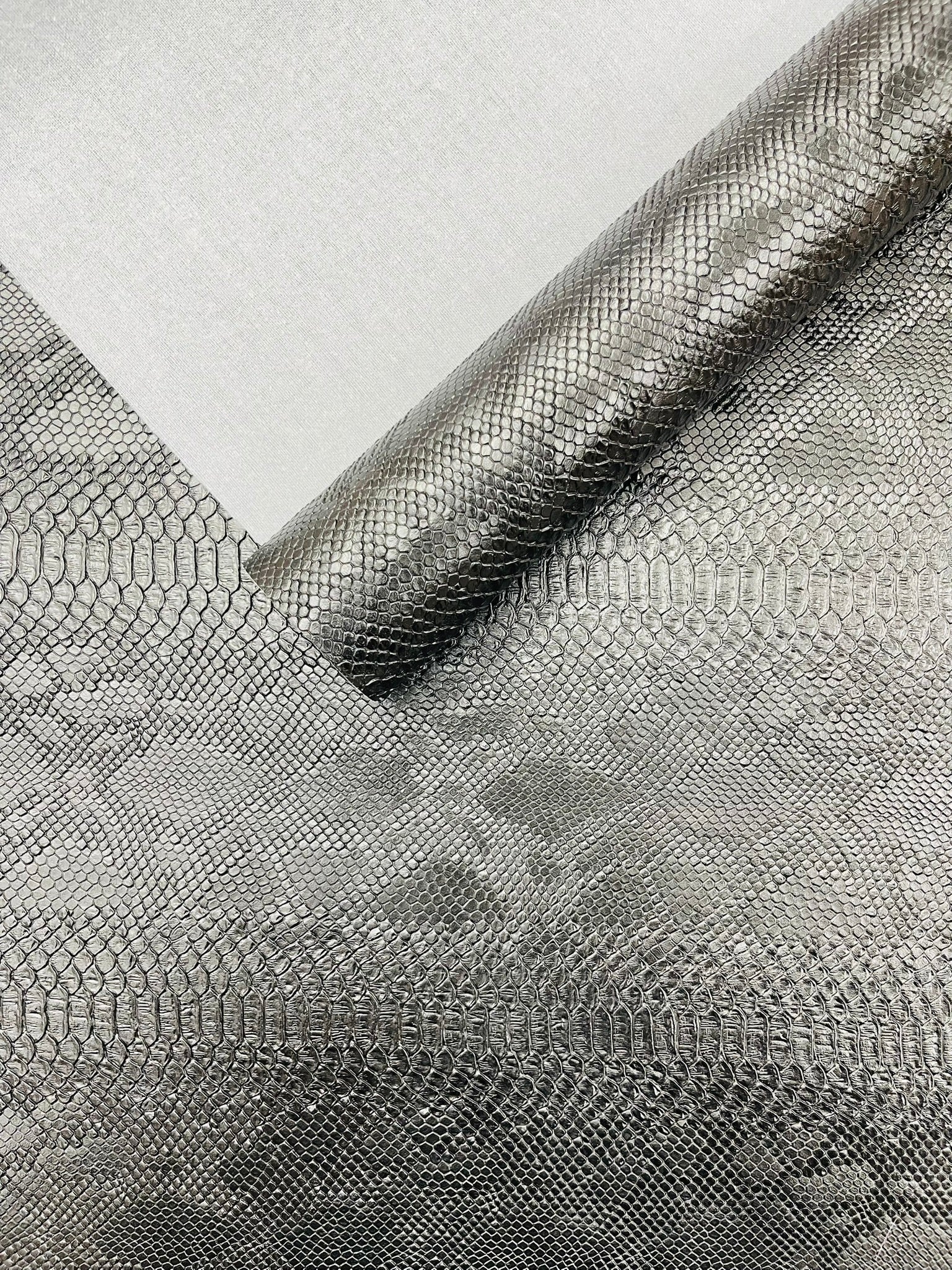 Viper Snake Skin Texture Faux Leather Fabric| 54" Wide| Upholstery| Sold By The Yard - New Creations Fabric & Foam Inc