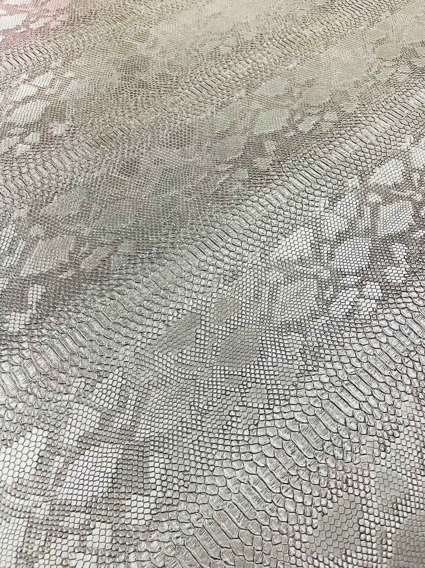 Viper Snake Skin Texture Faux Leather Fabric| 54" Wide| Upholstery| Sold By The Yard - New Creations Fabric & Foam Inc