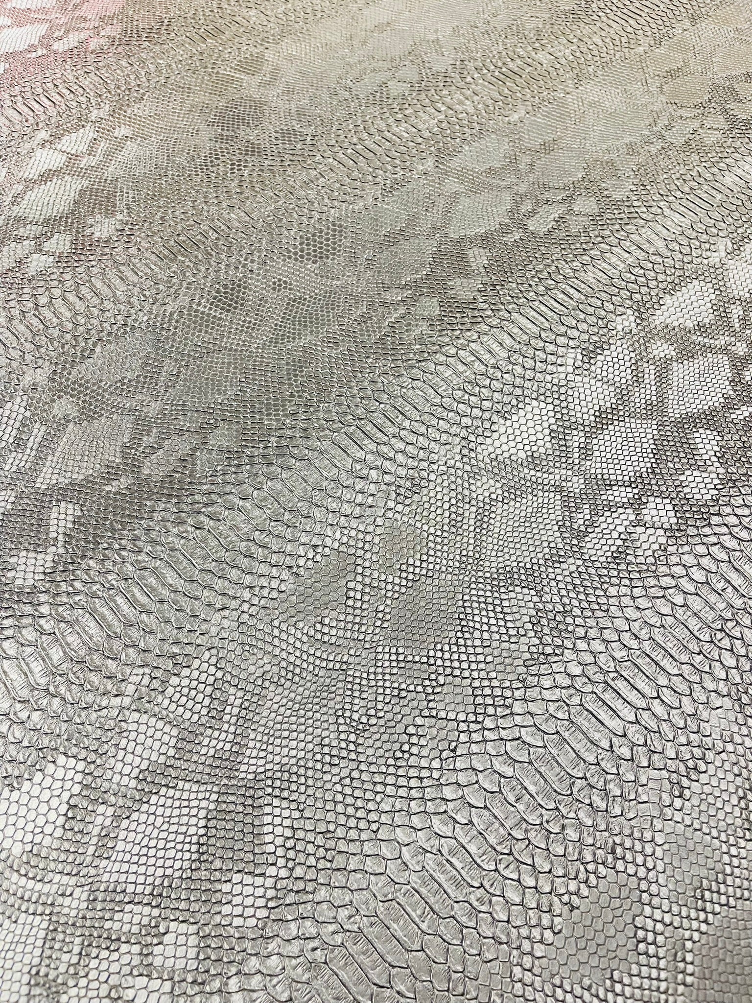 Viper Snake Skin Texture Faux Leather Fabric| 54" Wide| Upholstery| Sold By The Yard - New Creations Fabric & Foam Inc