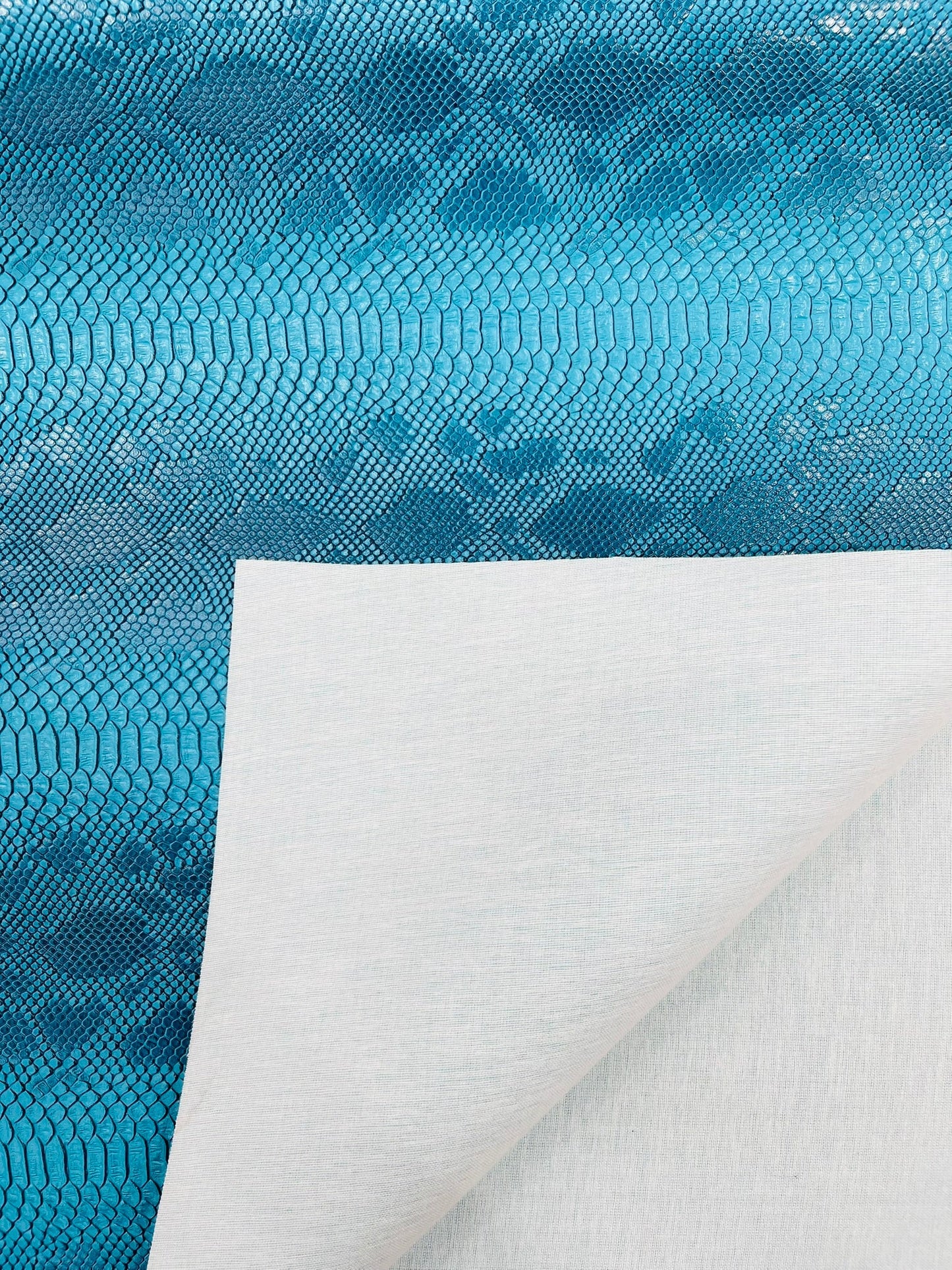 Viper Snake Skin Texture Faux Leather Fabric| 54" Wide| Upholstery| Sold By The Yard - New Creations Fabric & Foam Inc