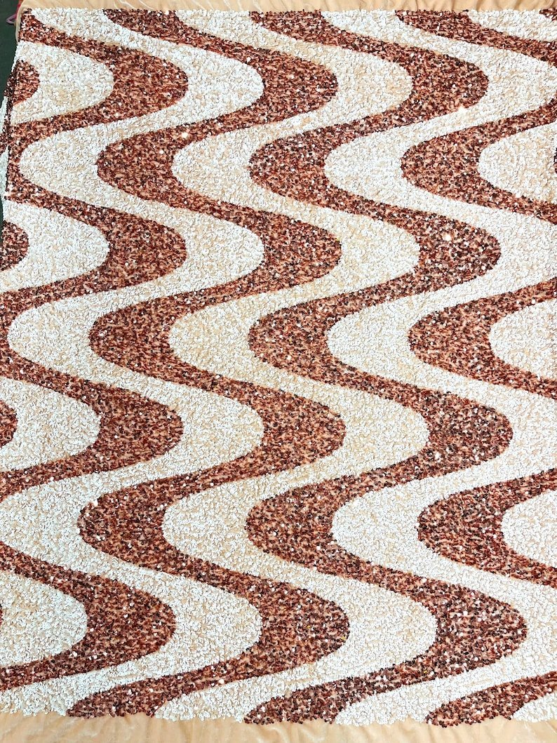 Wave Sequin Stretch Velvet 54" Wide| New Creations Fabric & Foam Inc. - New Creations Fabric & Foam Inc