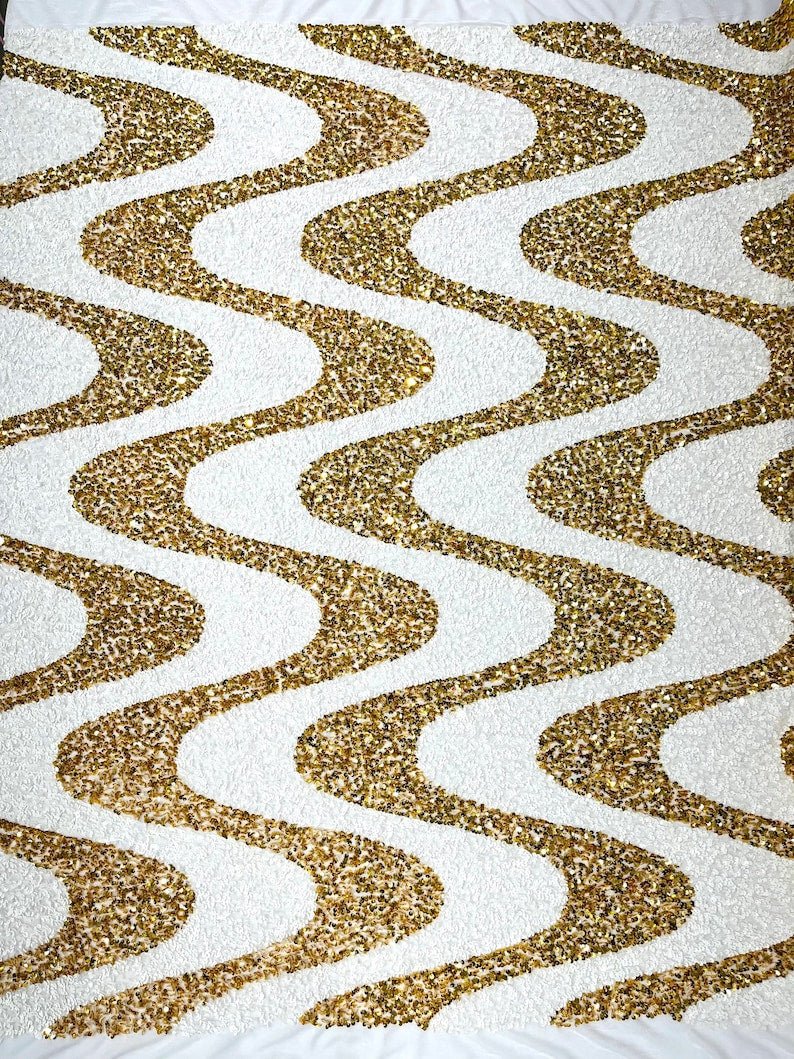 Wave Sequin Stretch Velvet 54" Wide| New Creations Fabric & Foam Inc. - New Creations Fabric & Foam Inc