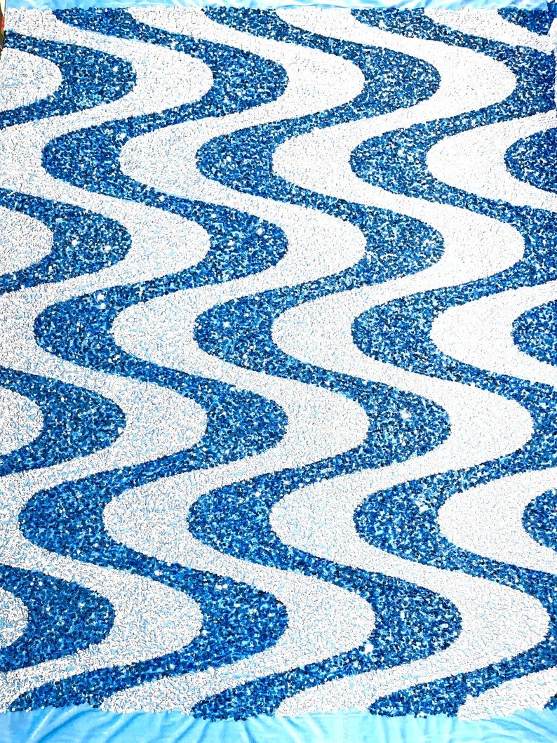 Wave Sequin Stretch Velvet 54" Wide| New Creations Fabric & Foam Inc. - New Creations Fabric & Foam Inc
