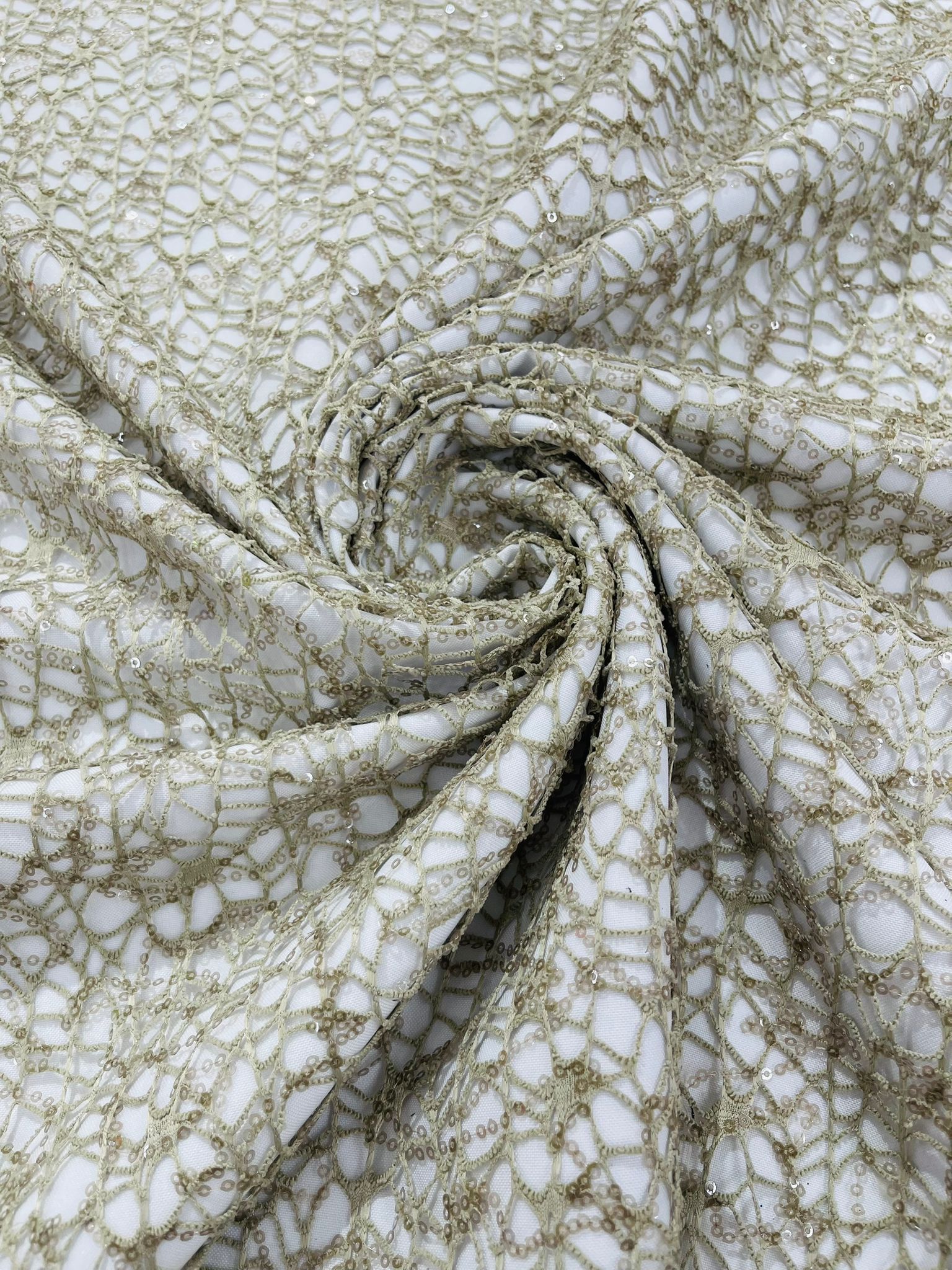 WEB SEQUIN MESH FABRIC (By The Yard) - New Creations Fabric & Foam Inc