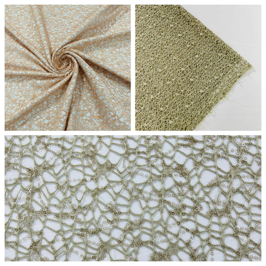 WEB SEQUIN MESH FABRIC (By The Yard) - New Creations Fabric & Foam Inc