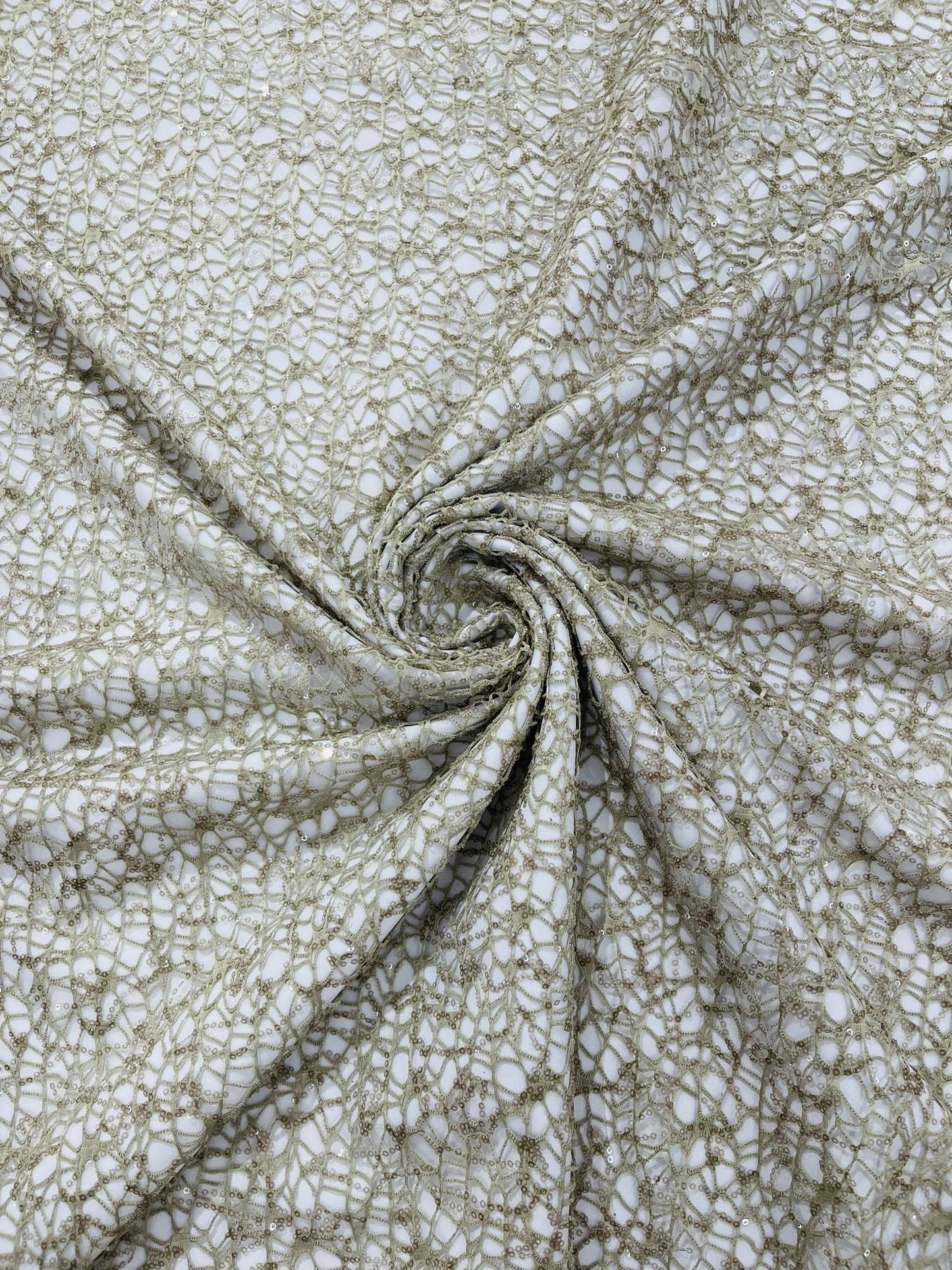 WEB SEQUIN MESH FABRIC (By The Yard) - New Creations Fabric & Foam Inc