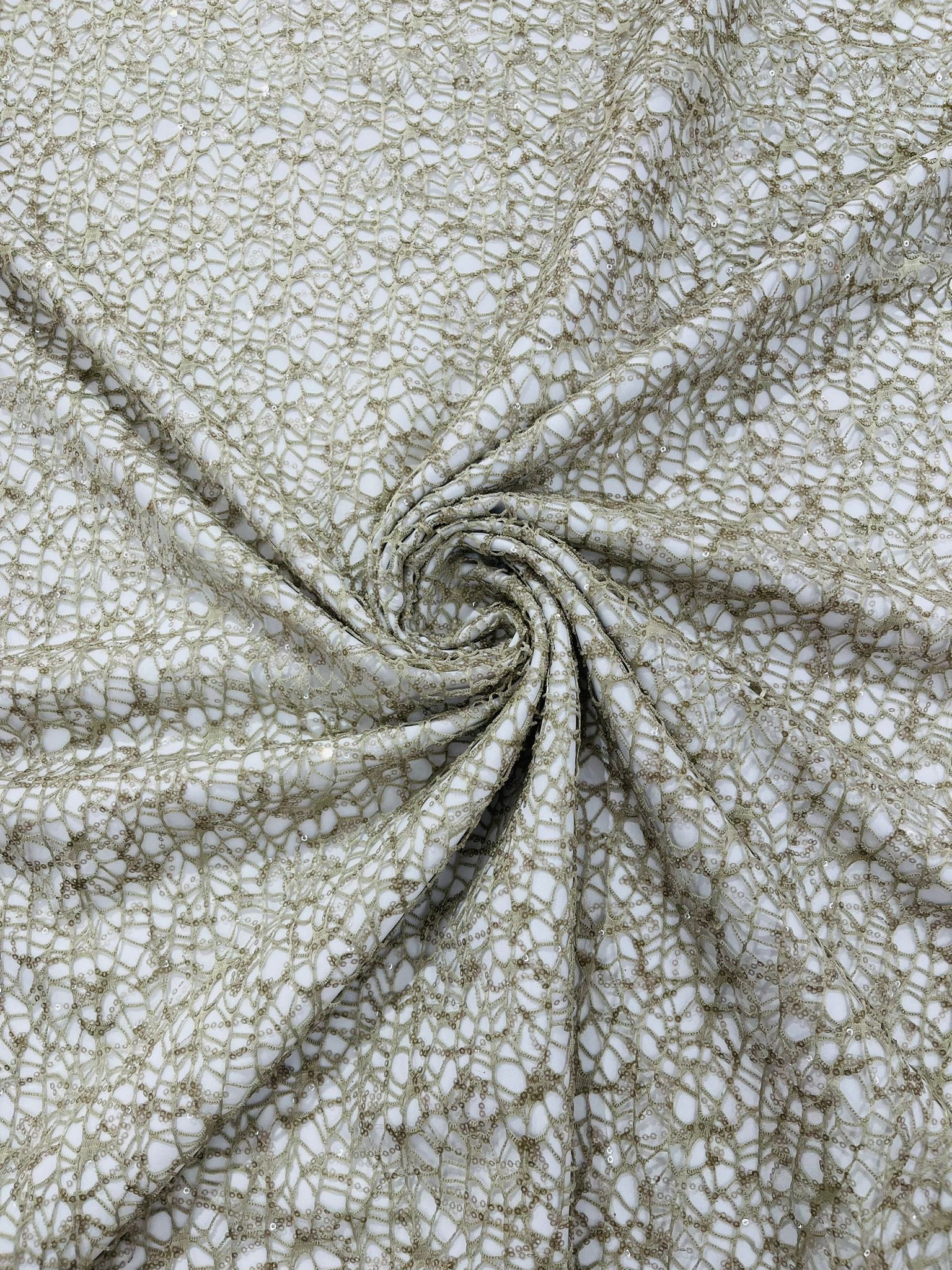 WEB SEQUIN MESH FABRIC (By The Yard) - New Creations Fabric & Foam Inc