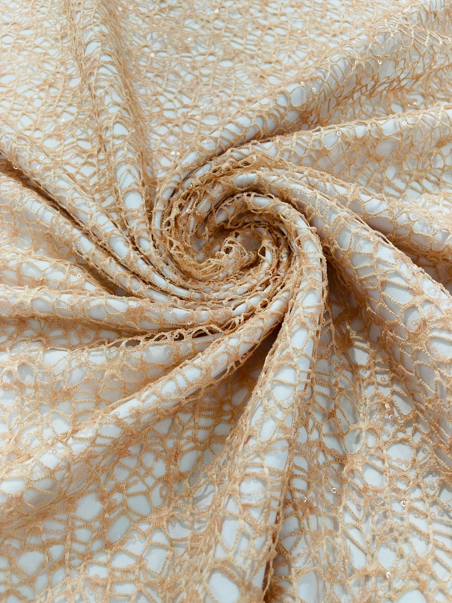 WEB SEQUIN MESH FABRIC (By The Yard) - New Creations Fabric & Foam Inc