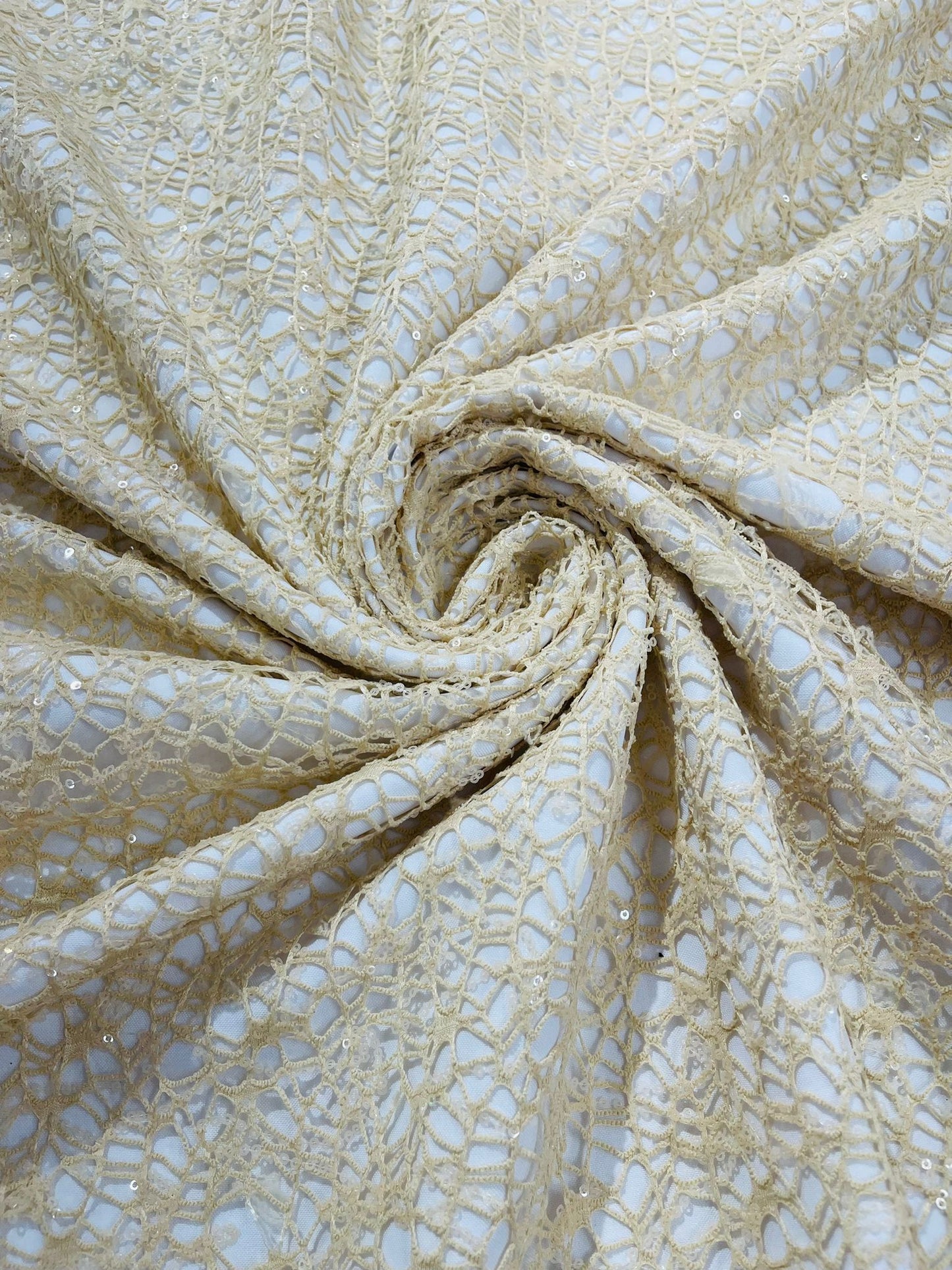 WEB SEQUIN MESH FABRIC (By The Yard) - New Creations Fabric & Foam Inc