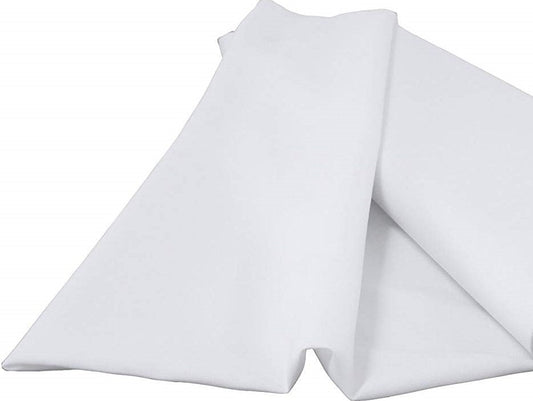 White 58/59" Wide 100% Premium Woven Polyester Poplin Fabric By The Yard - New Creations Fabric & Foam Inc