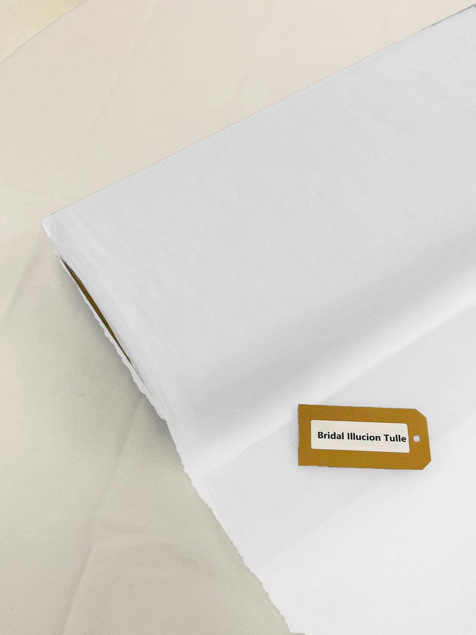 White - Bridal Illusion Tulle 108"Wide Polyester Premium Tulle Fabric Bolt, By The Roll. - New Creations Fabric & Foam Inc