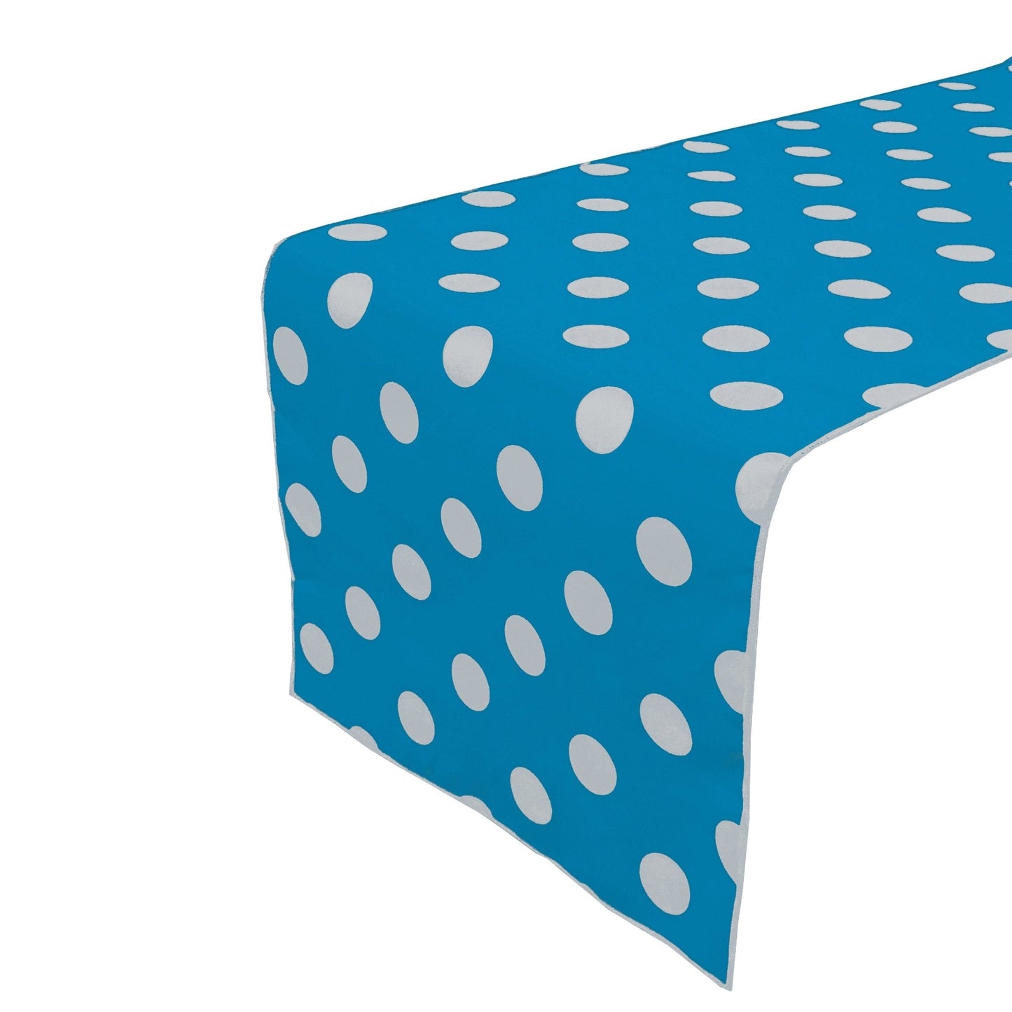 12" Wide x 108" Long, Polka Dot Print Broadcloth Poly Cotton Table Runner - New Creations Fabric & Foam Inc