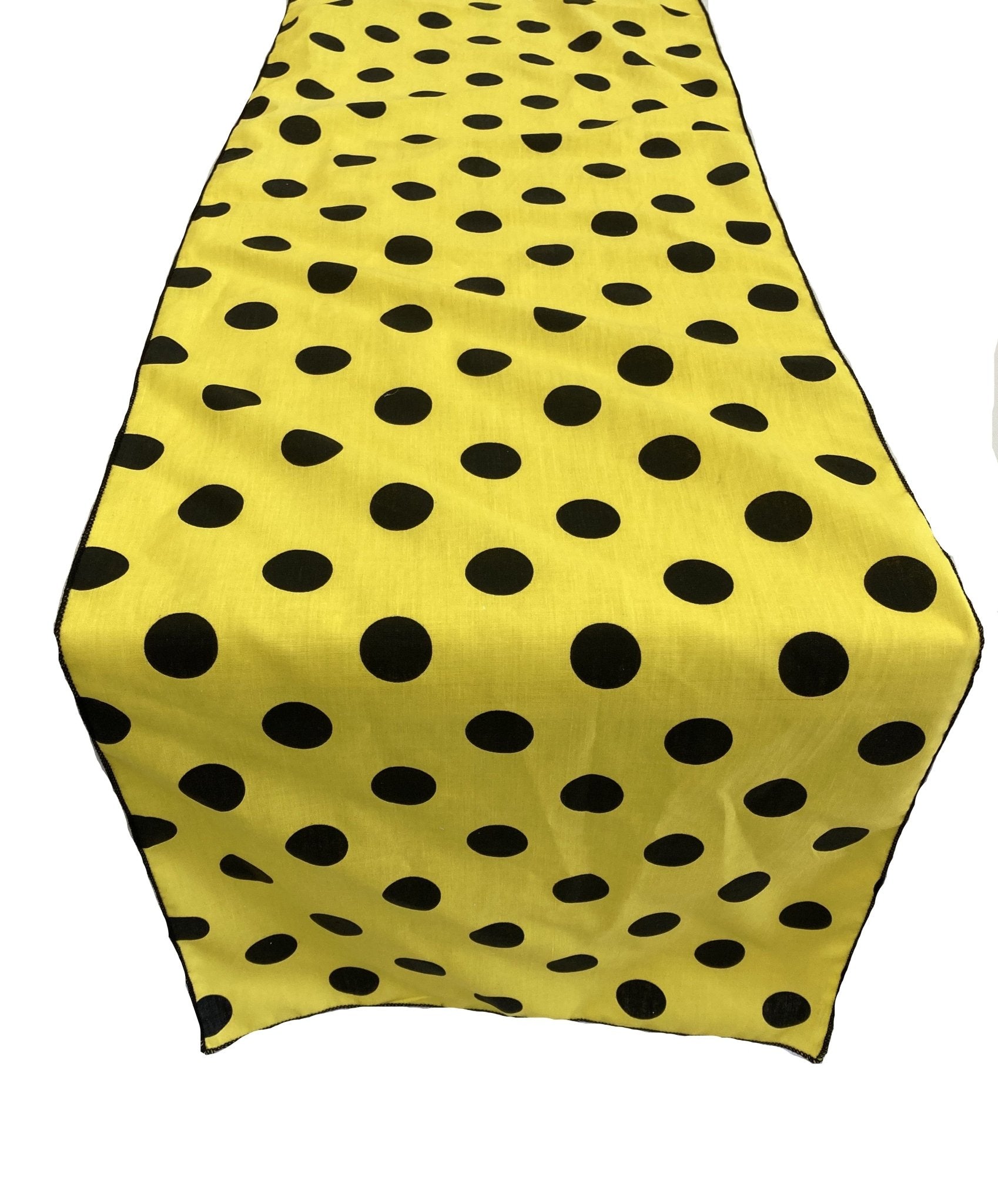 12" Wide x 120" Long, Polka Dot Print Broadcloth Poly Cotton Table Runner - New Creations Fabric & Foam Inc