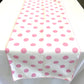 12" Wide x 72" Long, Polka Dot Print Broadcloth Poly Cotton Table Runner - New Creations Fabric & Foam Inc