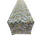 12" Wide x 90" Long Metallic Embroidery Lace Table Runner Wedding Decoration - New Creations Fabric & Foam Inc