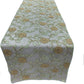 12" Wide x 90" Long Metallic Embroidery Lace Table Runner Wedding Decoration - New Creations Fabric & Foam Inc