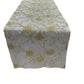 12" Wide x 90" Long Metallic Embroidery Lace Table Runner Wedding Decoration - New Creations Fabric & Foam Inc