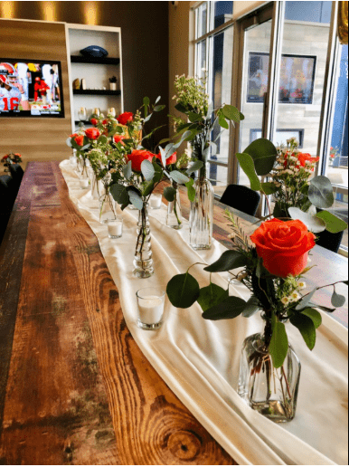 14" Wide Extra Long, Chiffon Wedding Table Runner - New Creations Fabric & Foam Inc