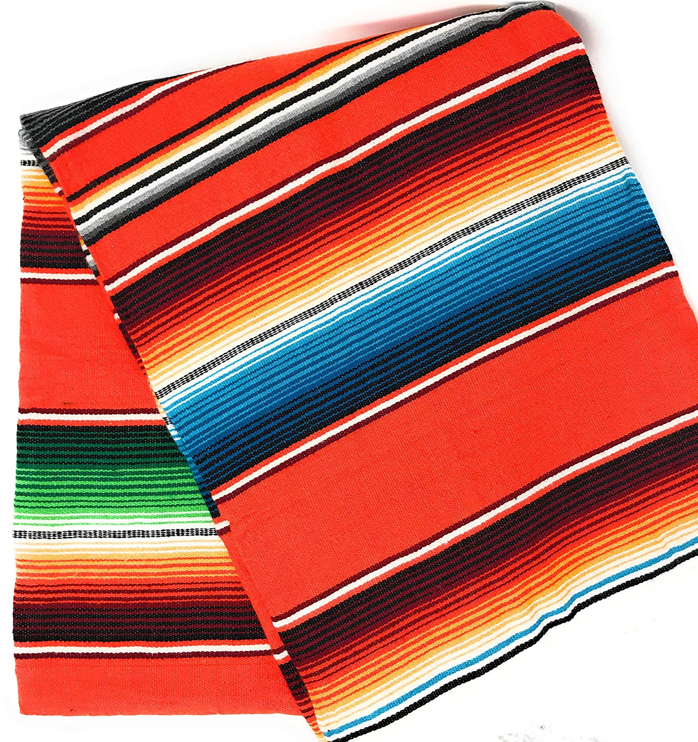 14" Wide x 76" Long - Cinco de Mayo Mexican Serape Cotton Table Runner - New Creations Fabric & Foam Inc