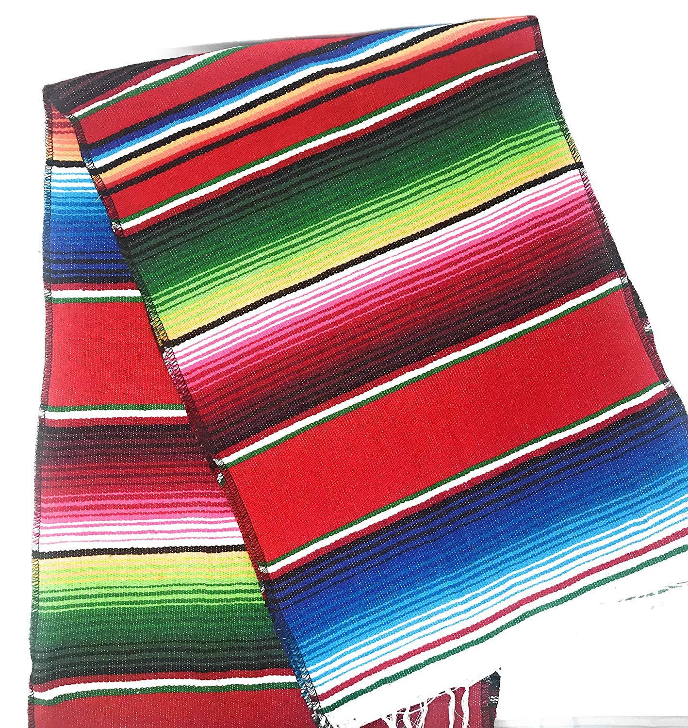 14" Wide x 76" Long - Cinco de Mayo Mexican Serape Cotton Table Runner - New Creations Fabric & Foam Inc