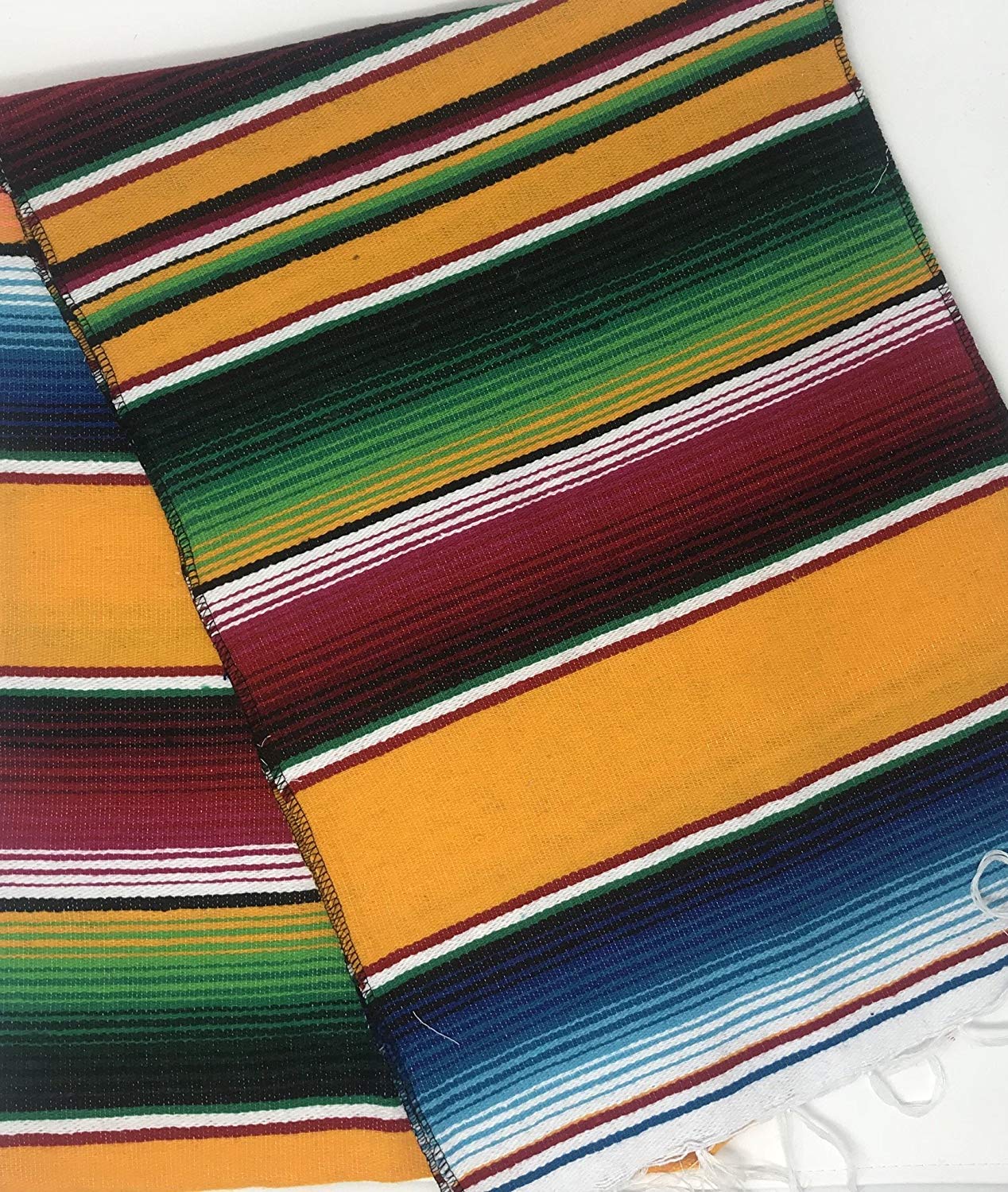 14" Wide x 76" Long - Cinco de Mayo Mexican Serape Cotton Table Runner - New Creations Fabric & Foam Inc