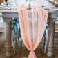 18" Wide Extra Long, Chiffon Wedding Table Runner - New Creations Fabric & Foam Inc