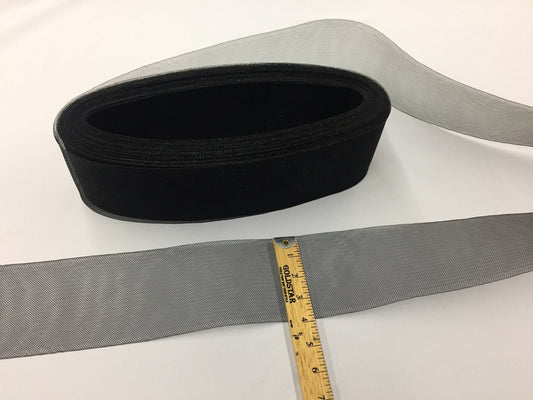 20 yards - 4 inches black Crinoline Horsehair Braid Trim - wedding - bridal - decorations - New Creations Fabric & Foam Inc