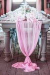 27" Wide Extra Long, Chiffon Wedding Table Runner - New Creations Fabric & Foam Inc