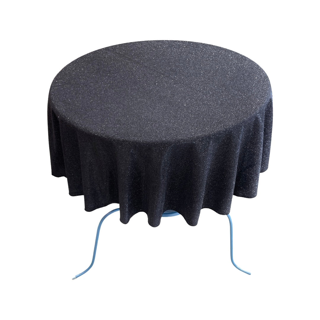 36" ROUND FULL COVERED GLITTER SHIMMER TABLECLOTH - New Creations Fabric & Foam Inc