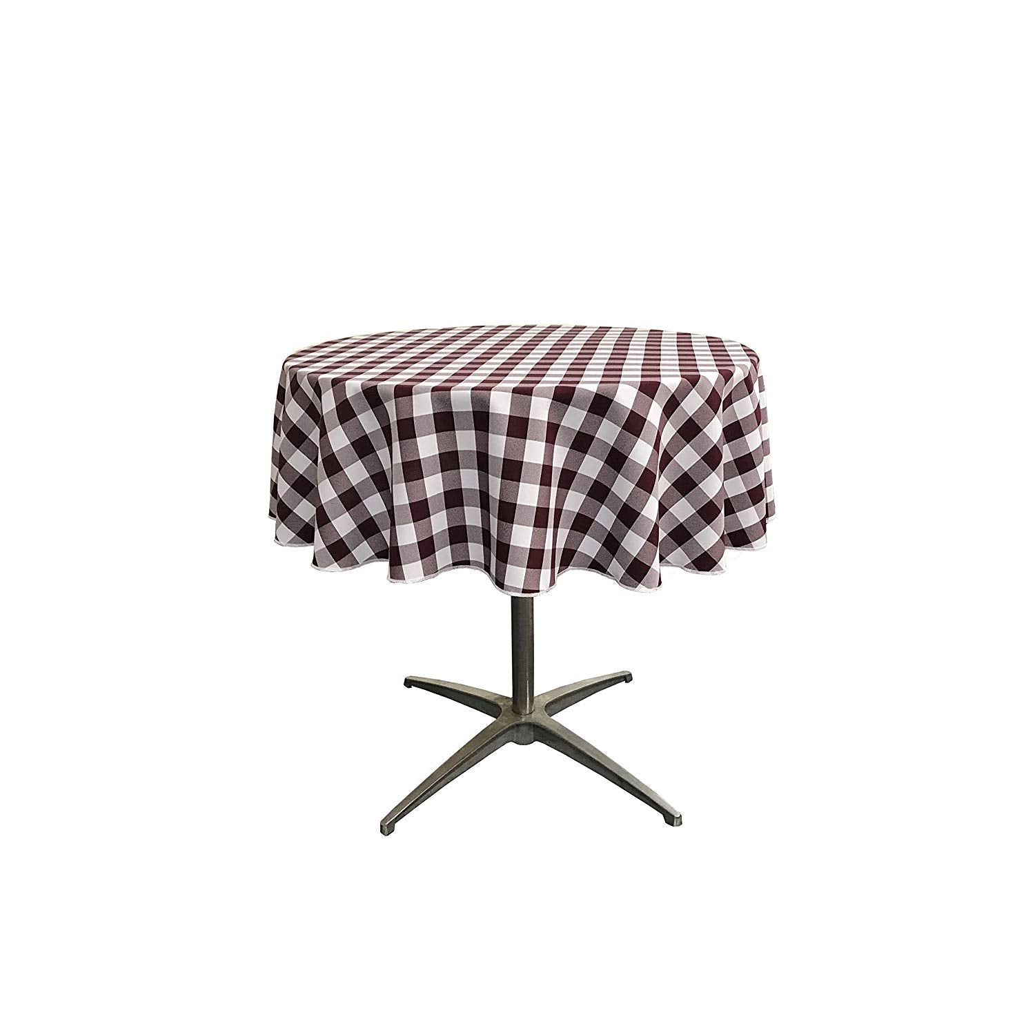 36" ROUND TABLECLOTH POLYESTER CHECKERED - New Creations Fabric & Foam Inc