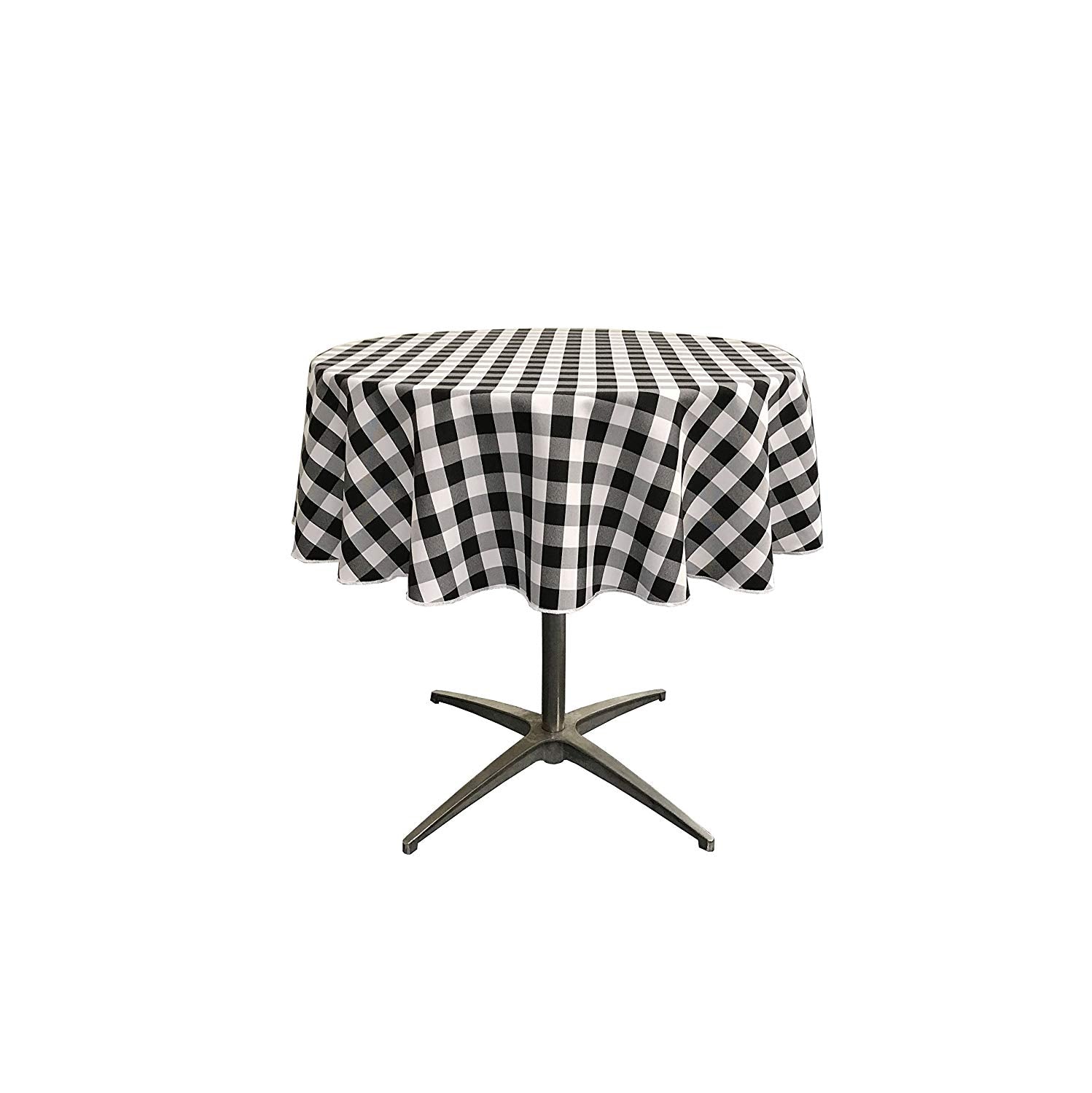36" ROUND TABLECLOTH POLYESTER CHECKERED - New Creations Fabric & Foam Inc