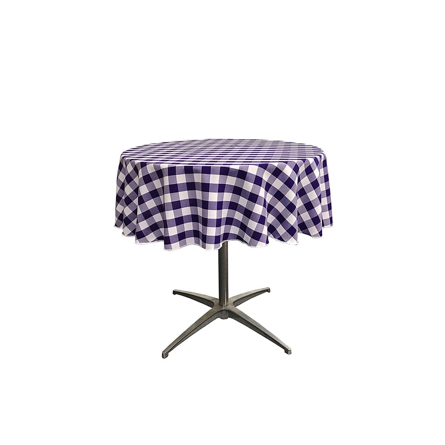 36" ROUND TABLECLOTH POLYESTER CHECKERED - New Creations Fabric & Foam Inc