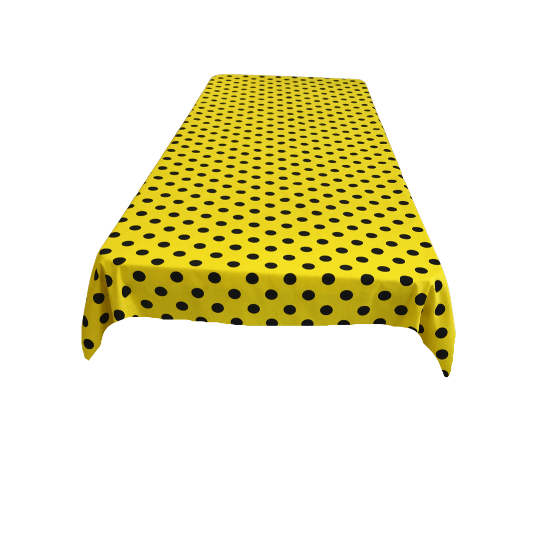 36" x 36" Square Big Polka Dot Poly Cotton Tablecloth - New Creations Fabric & Foam Inc